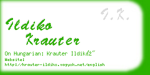 ildiko krauter business card